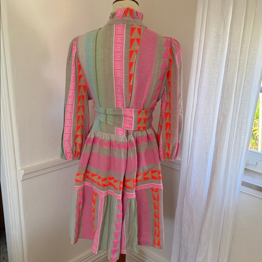 Sofia Colorful Geometric Patterned Dress - Picture 5 of 6